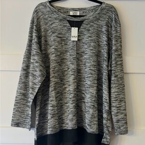 Women's Gray Long Sleeve Top